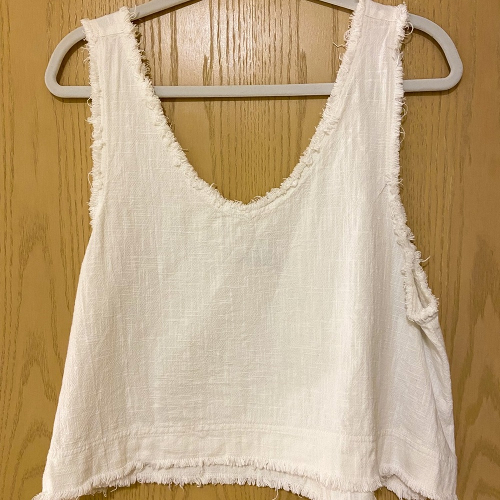 White fringe tank top- Urban Outfitters